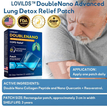 🫁✅FDA Approved LOVILDS™ DoubleNano COPD Relief Patch (💝 Cough, wheezing, shortness of breath, sputum, stuffy nose, bronchitis, bronchitis, allergy symptoms, lung discomfort🫁)
