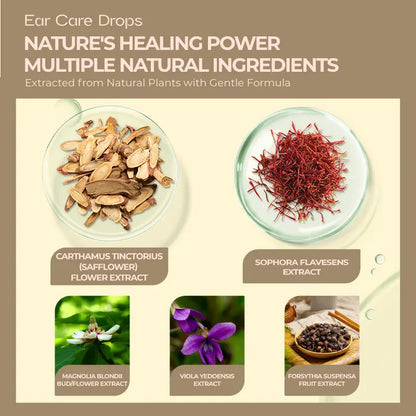 AQA™Meniere's Syndrome Ear Care – Contains Magnolia Biondii Bud & Carthamus Tinctorius Flower Extract to Relieve Tinnitus & Hearing Loss