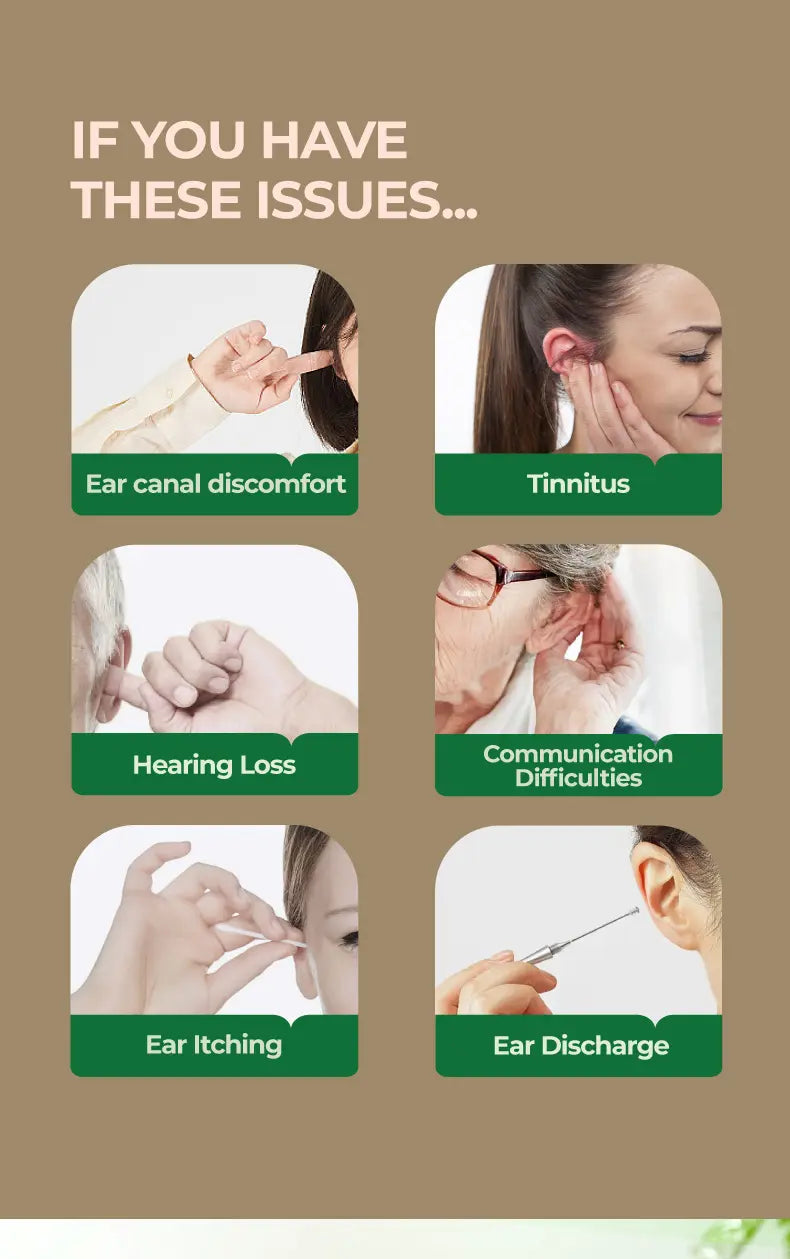 AQA™Meniere's Syndrome Ear Care – Contains Magnolia Biondii Bud & Carthamus Tinctorius Flower Extract to Relieve Tinnitus & Hearing Loss