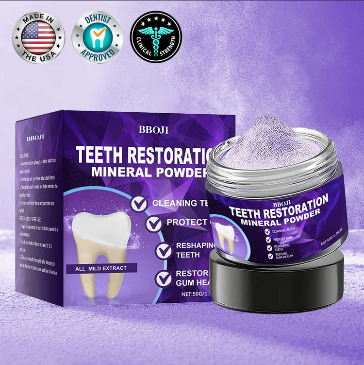 🎁Flash Sale - Don’t Miss Out -BBOJI™ Teeth Restoration Mineral Powder🦷(ADA recommended)👩‍⚕️(Treats periodontitis and mouth ulcers, prevents tooth loss, and repairs gum recession)
